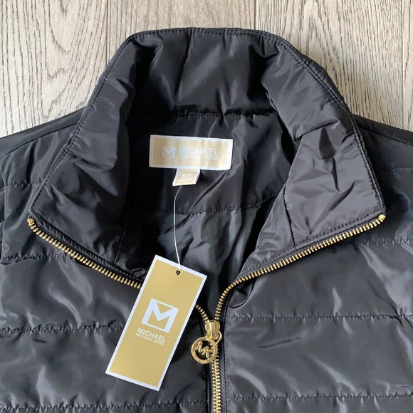Michael Kors black and gold puffer vest - Picture 2 of 4